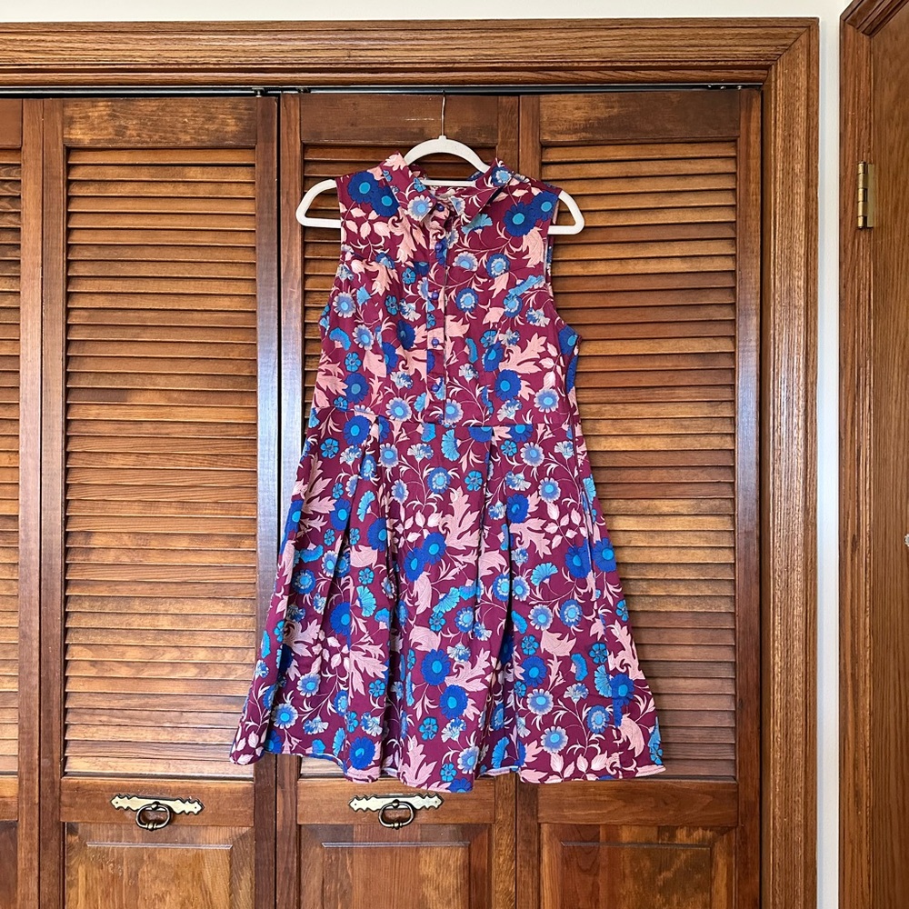 Ixia From Modcloth Collared Button Down Retro Flo… - image 3